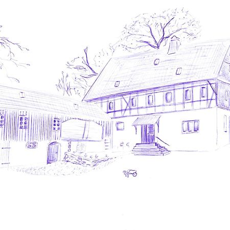 Mothsgut - Moderne Ferienwohnung Auf Dem Bauernhof Im Erzgebirge Oelsnitz  Esterno foto
