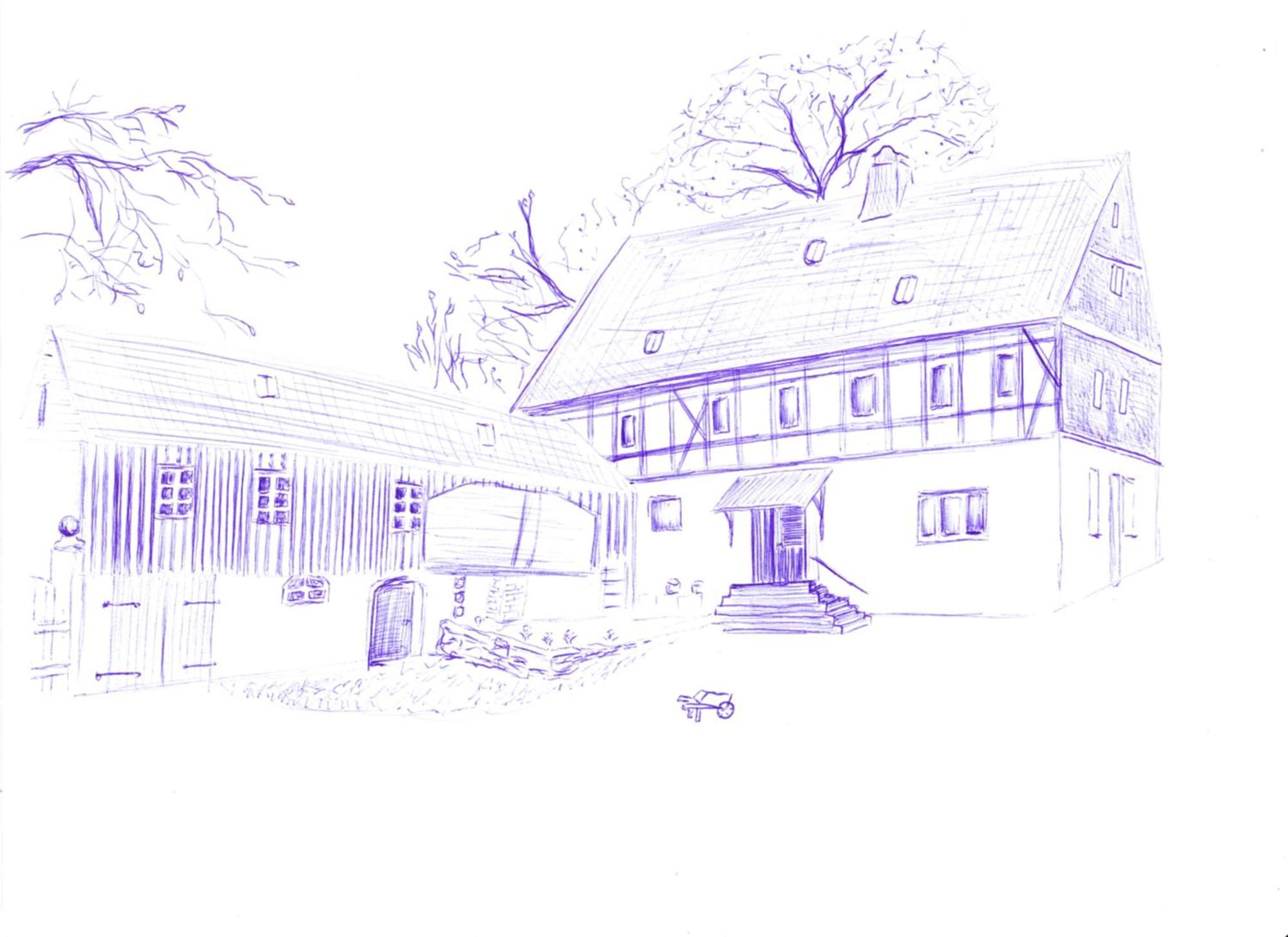 Mothsgut - Moderne Ferienwohnung Auf Dem Bauernhof Im Erzgebirge Oelsnitz  Esterno foto